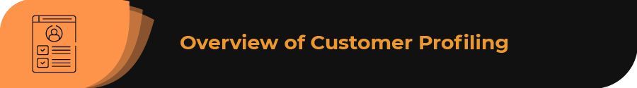 This section provides an overview of customer profiling.